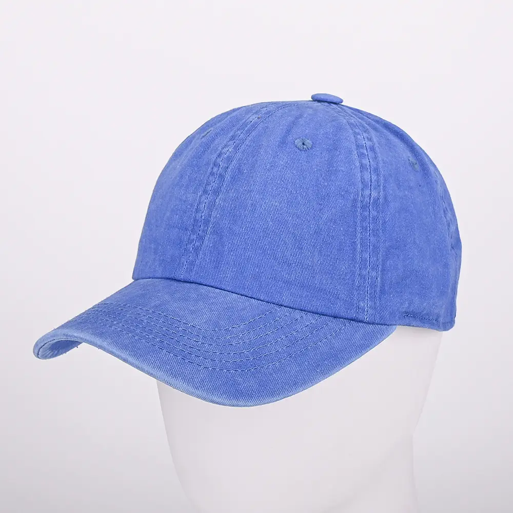 Unisex Blue Baseball Cap with Textured Design - Image 73