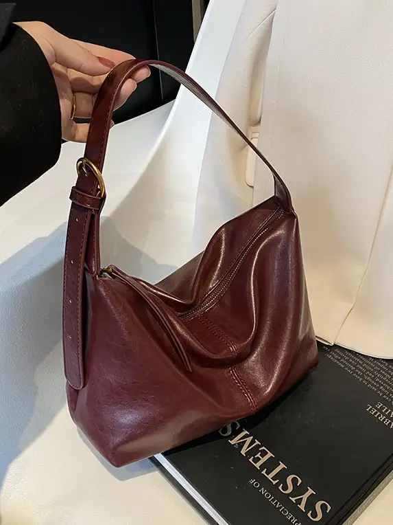 Large Capacity Women's Brown Shoulder Bag for Autumn Winter 2024 - Image 8
