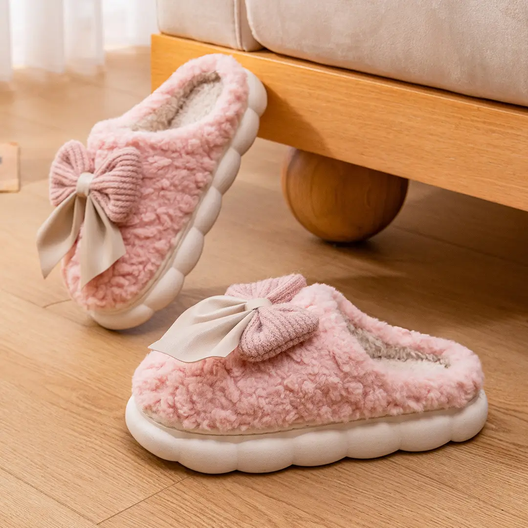 Lidani Cotton Slippers for Women, Winter 2026 New Model, Couple's Home Warm Plush Slippers, Men's Home Use Wholesale - Image 7