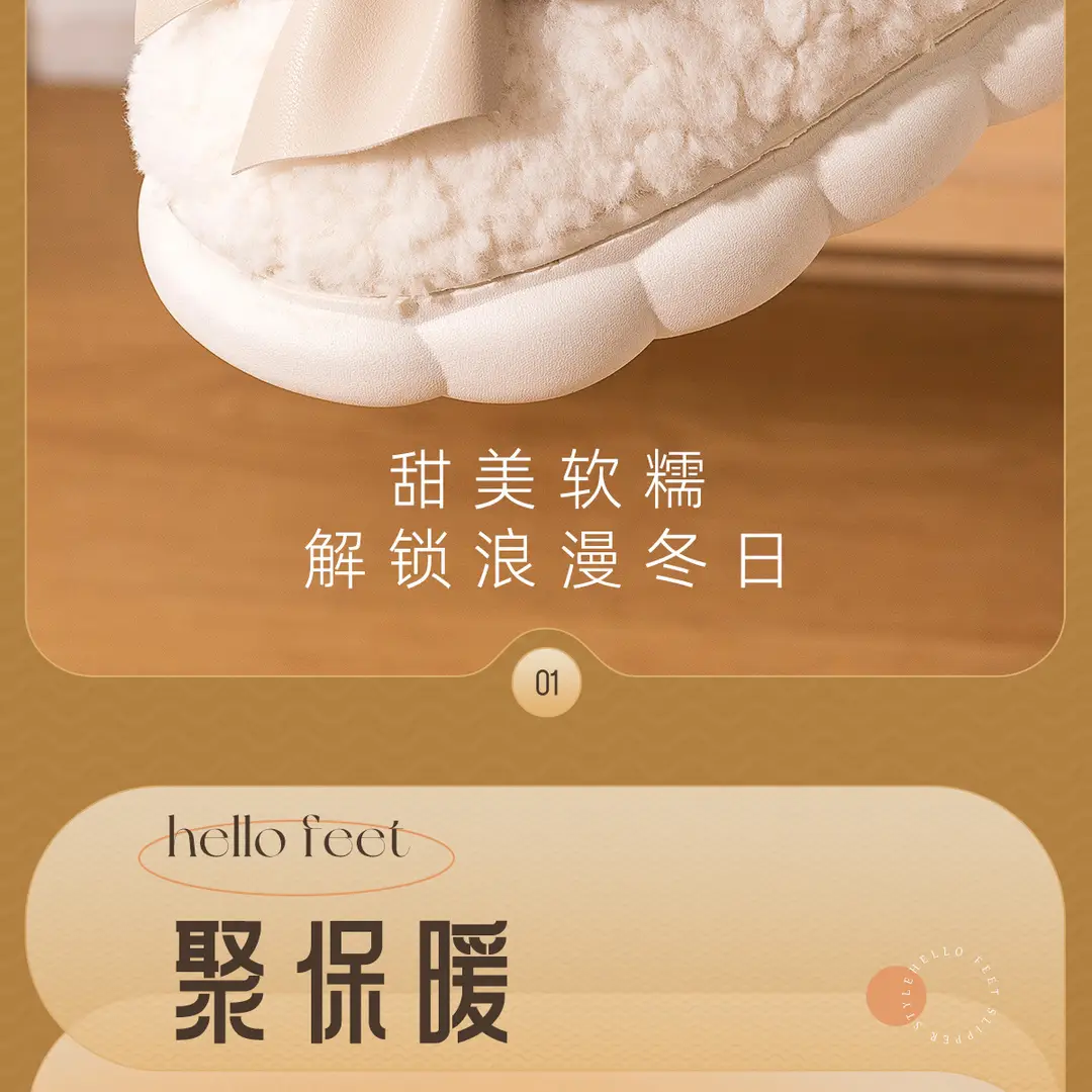 Lidani Cotton Slippers for Women, Winter 2026 New Model, Couple's Home Warm Plush Slippers, Men's Home Use Wholesale — feature 6