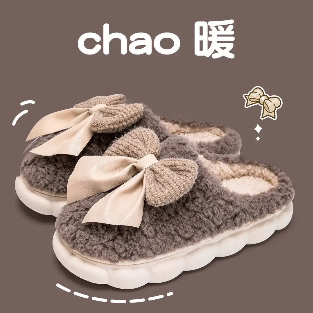 Lidani Cotton Slippers for Women, Winter 2026 New Model, Couple's Home Warm Plush Slippers, Men's Home Use Wholesale - Image 4