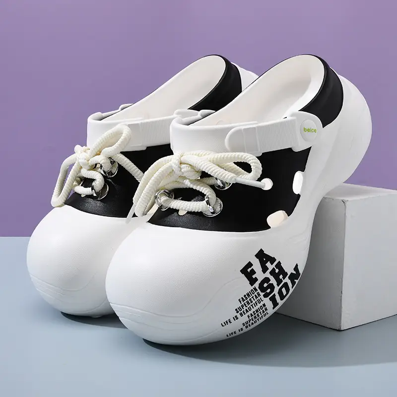 Women's slippers summer baotou shoelaces with outerwear girls beach shoes eva sandals wholesale - Image 7
