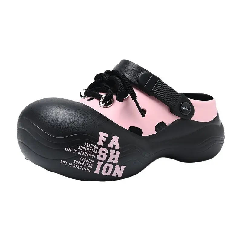 Women's slippers summer baotou shoelaces with outerwear girls beach shoes eva sandals wholesale - Image 9