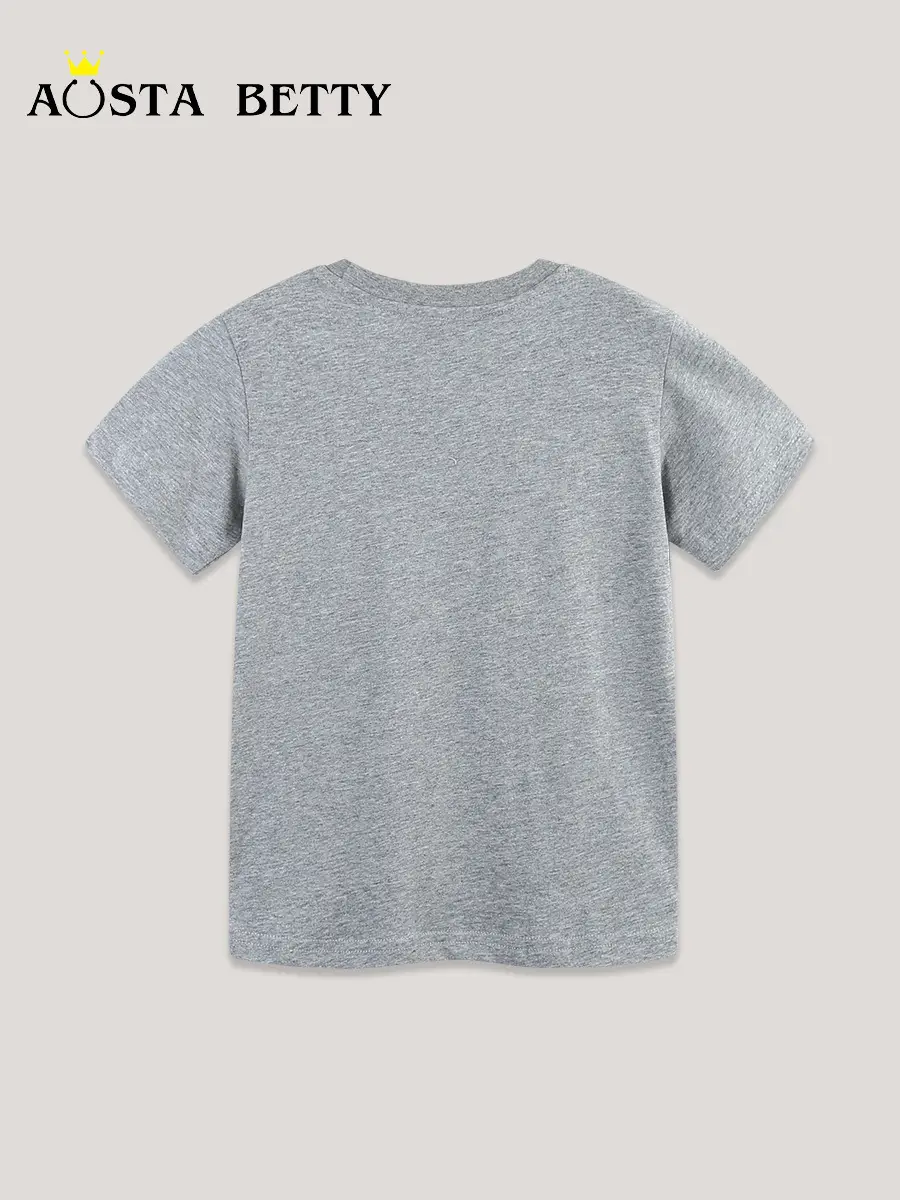 26 Summer Boys Grey T-Shirt Knitted Cotton - Image 3
