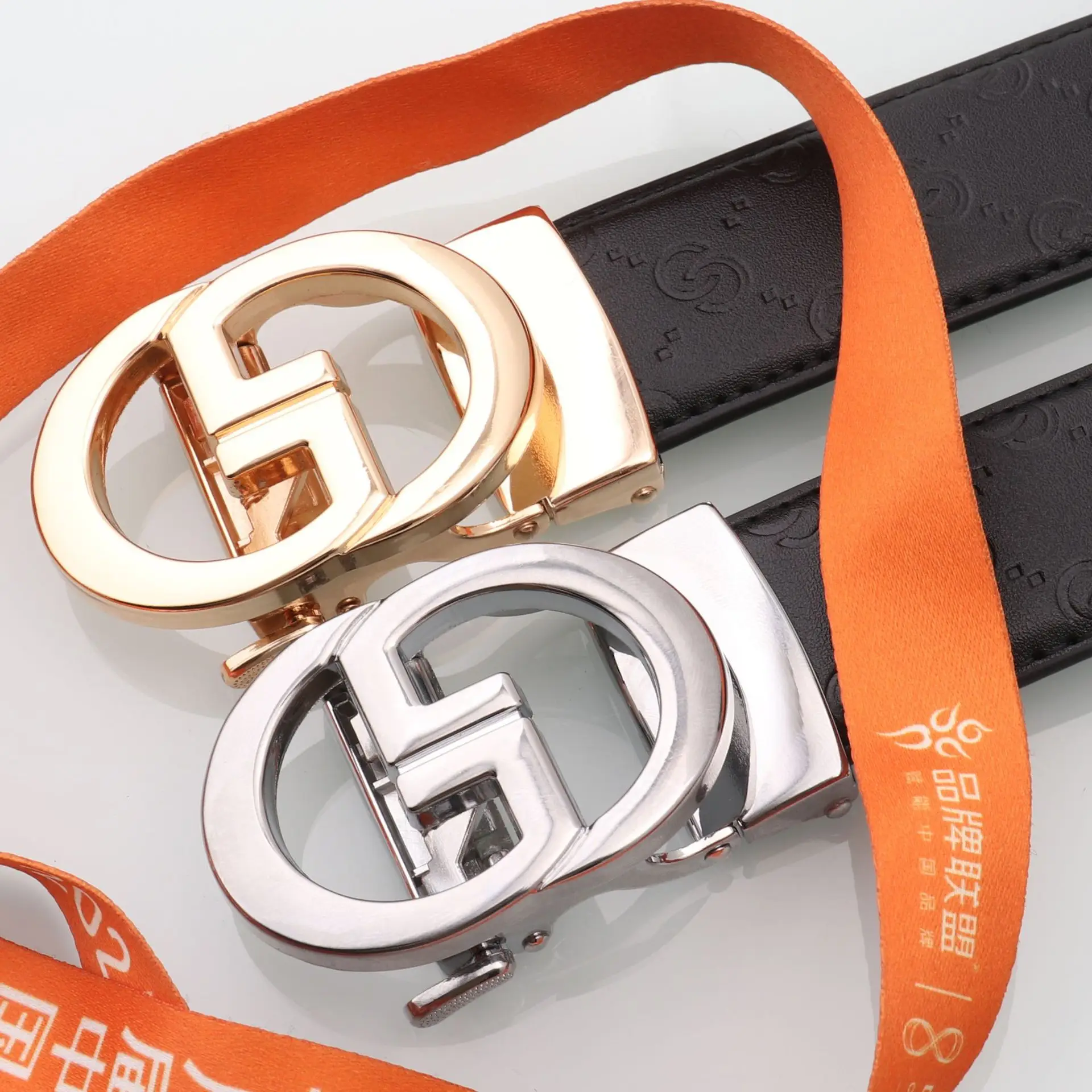 Men's G Logo Leather Belt Black 1200cm - Image 5