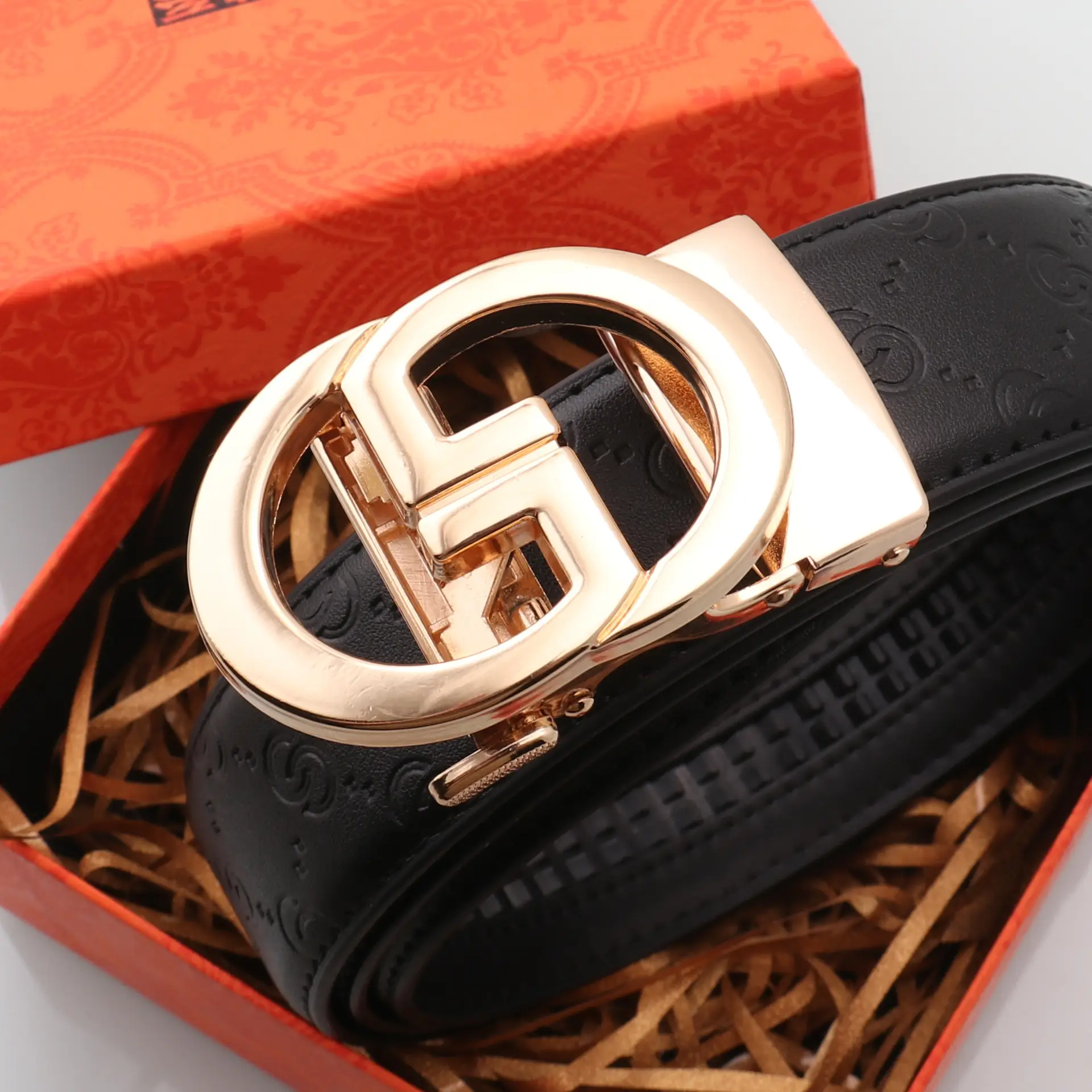 Men's G Logo Leather Belt Black 1200cm - Image 7