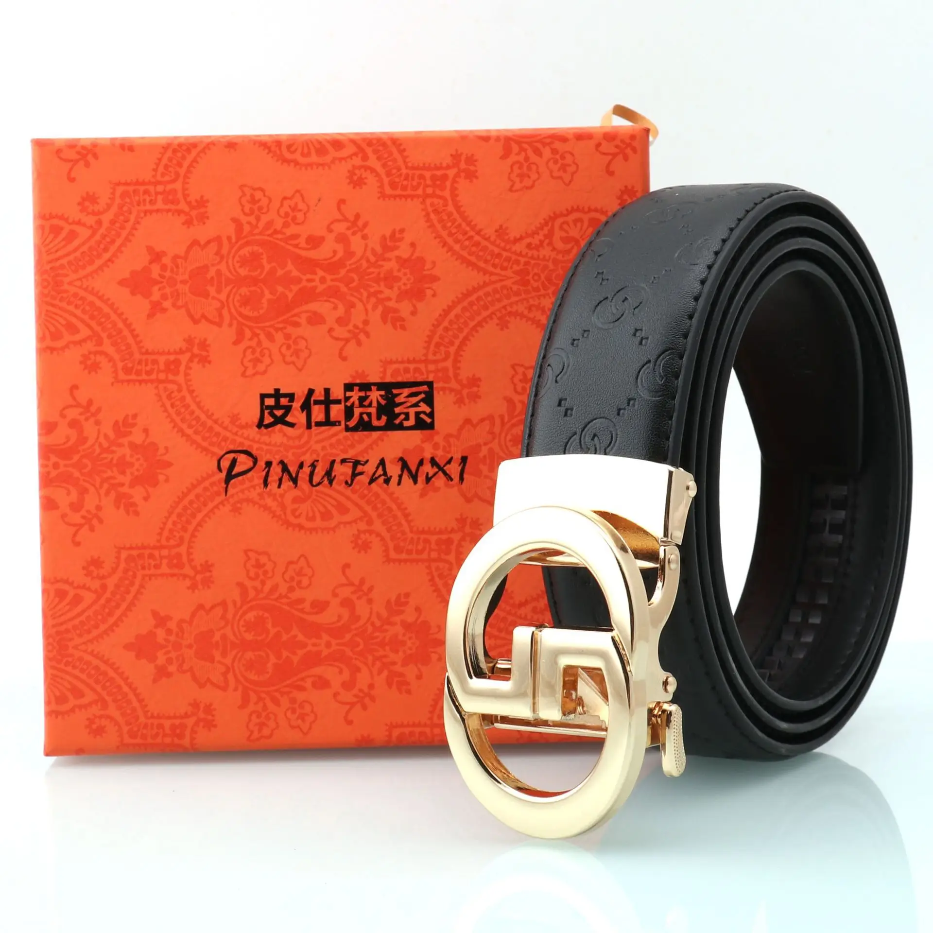 Men's G Logo Leather Belt Black 1200cm - Image 8