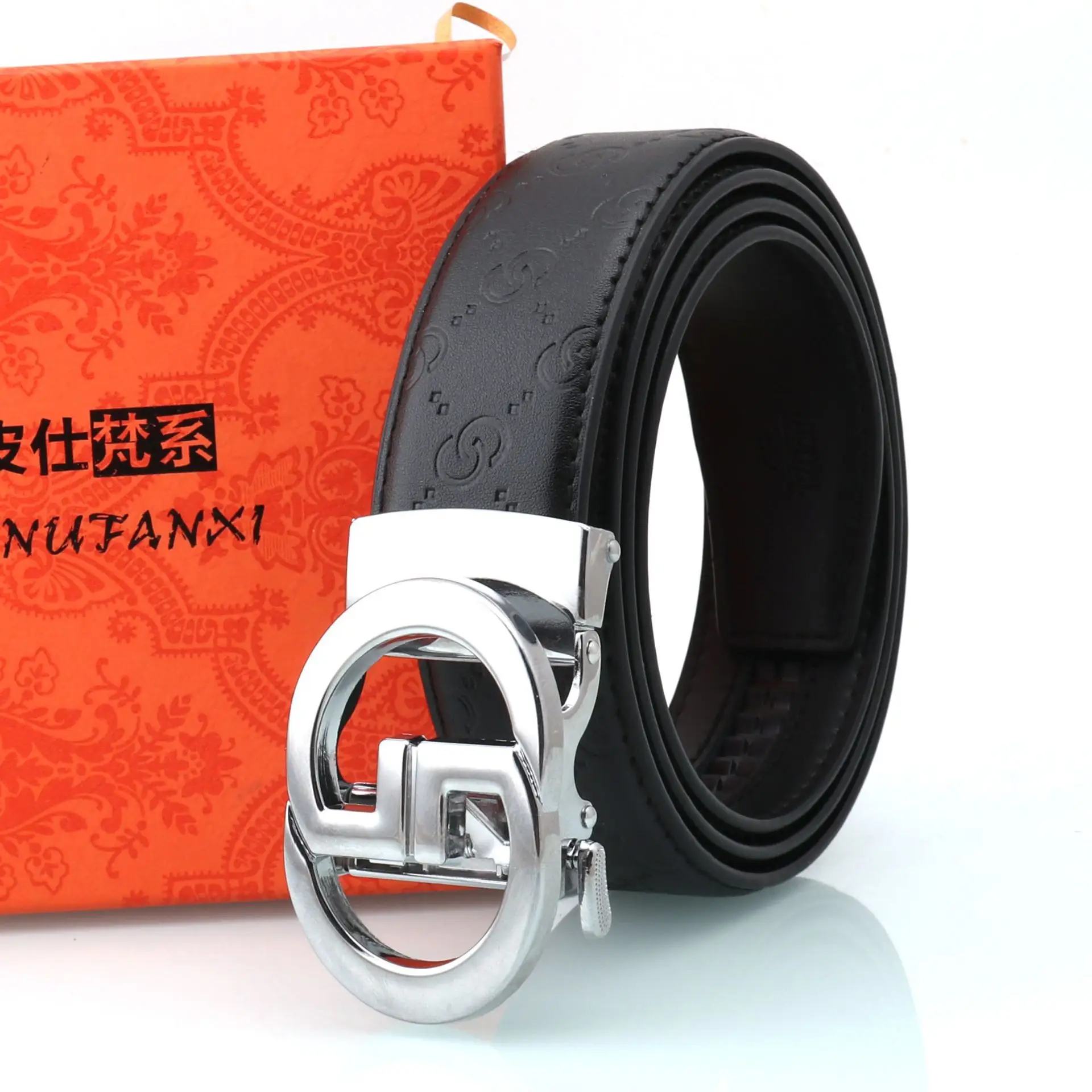 Men's G Logo Leather Belt Black 1200cm - Image 2