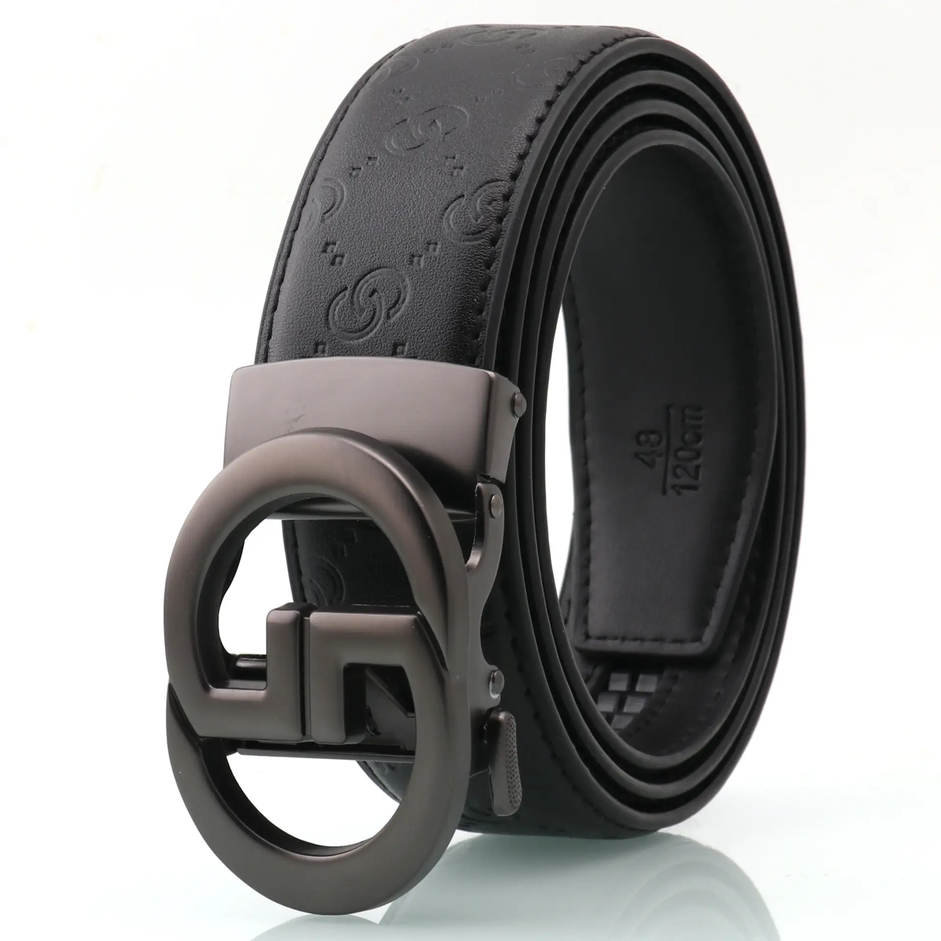 Men's G Logo Leather Belt Black 1200cm - Image 3