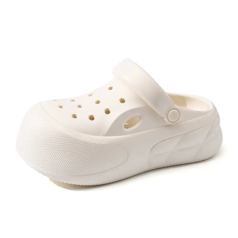 Hole Shoes Women's Summer Outer Wear Beach Non-stinky Feet Covered Toe Slippers EVA All-match Wear-resistant Non-slip High-end Sandals