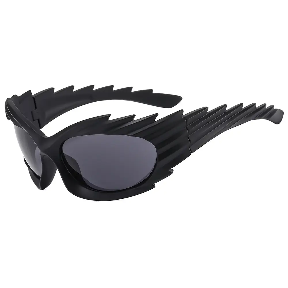 Cross-border Barbed Hedgehog Sunglasses Y2k European and American Personalized Wings Riding Sunglasses Ins Trendy Sunshade Glasses for Men and Women