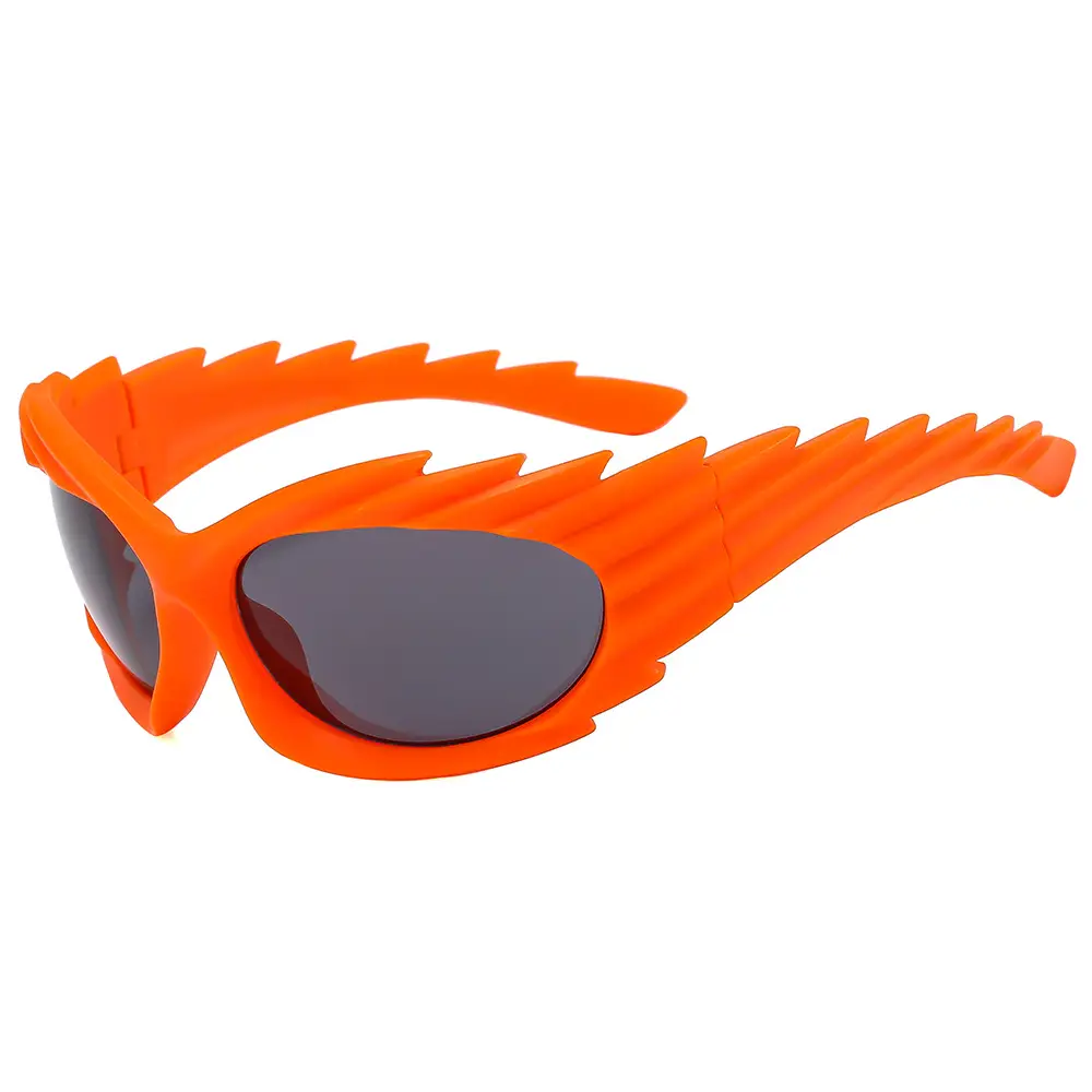 Cross-border Barbed Hedgehog Sunglasses Y2k European and American Personalized Wings Riding Sunglasses Ins Trendy Sunshade Glasses for Men and Women