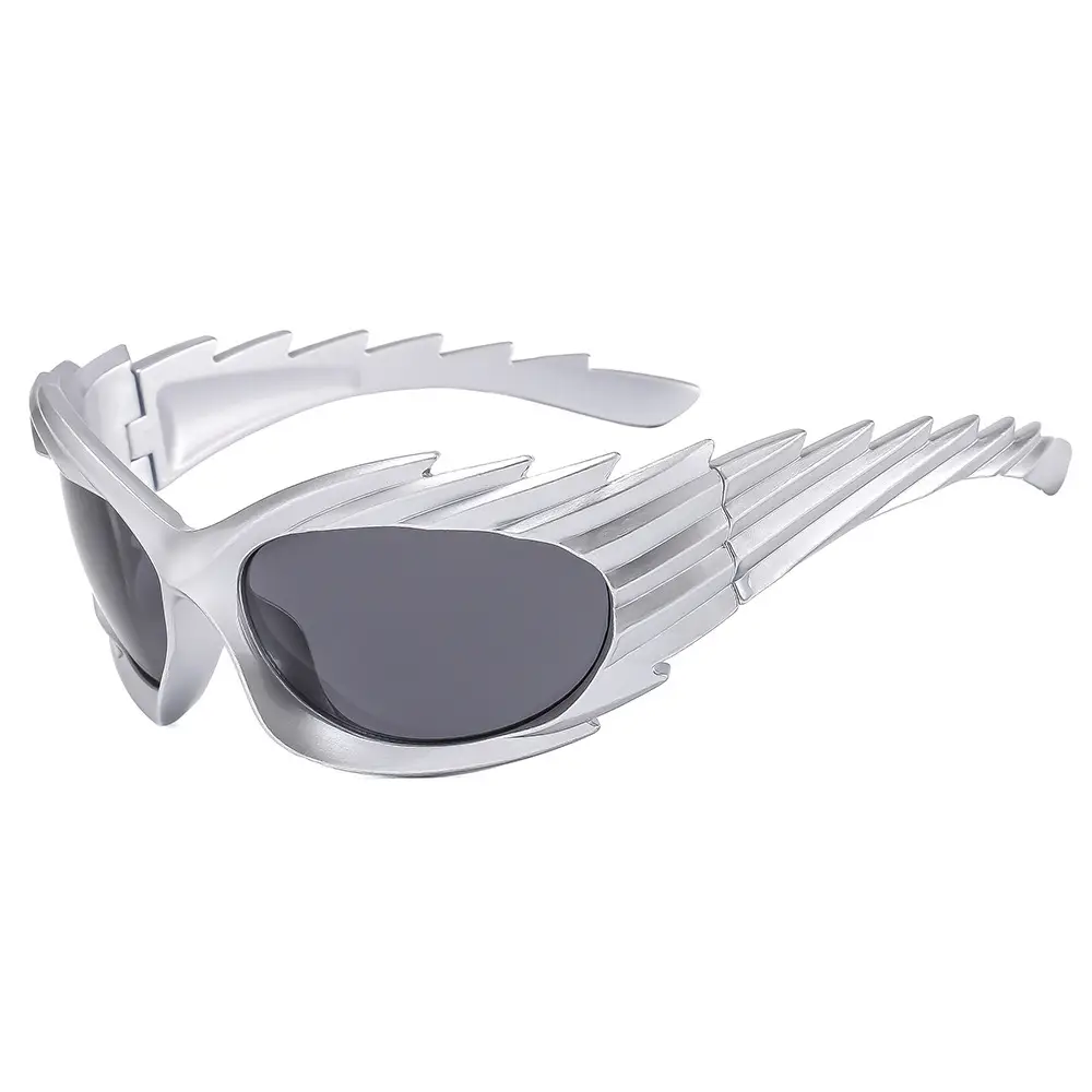 Cross-border Barbed Hedgehog Sunglasses Y2k European and American Personalized Wings Riding Sunglasses Ins Trendy Sunshade Glasses for Men and Women