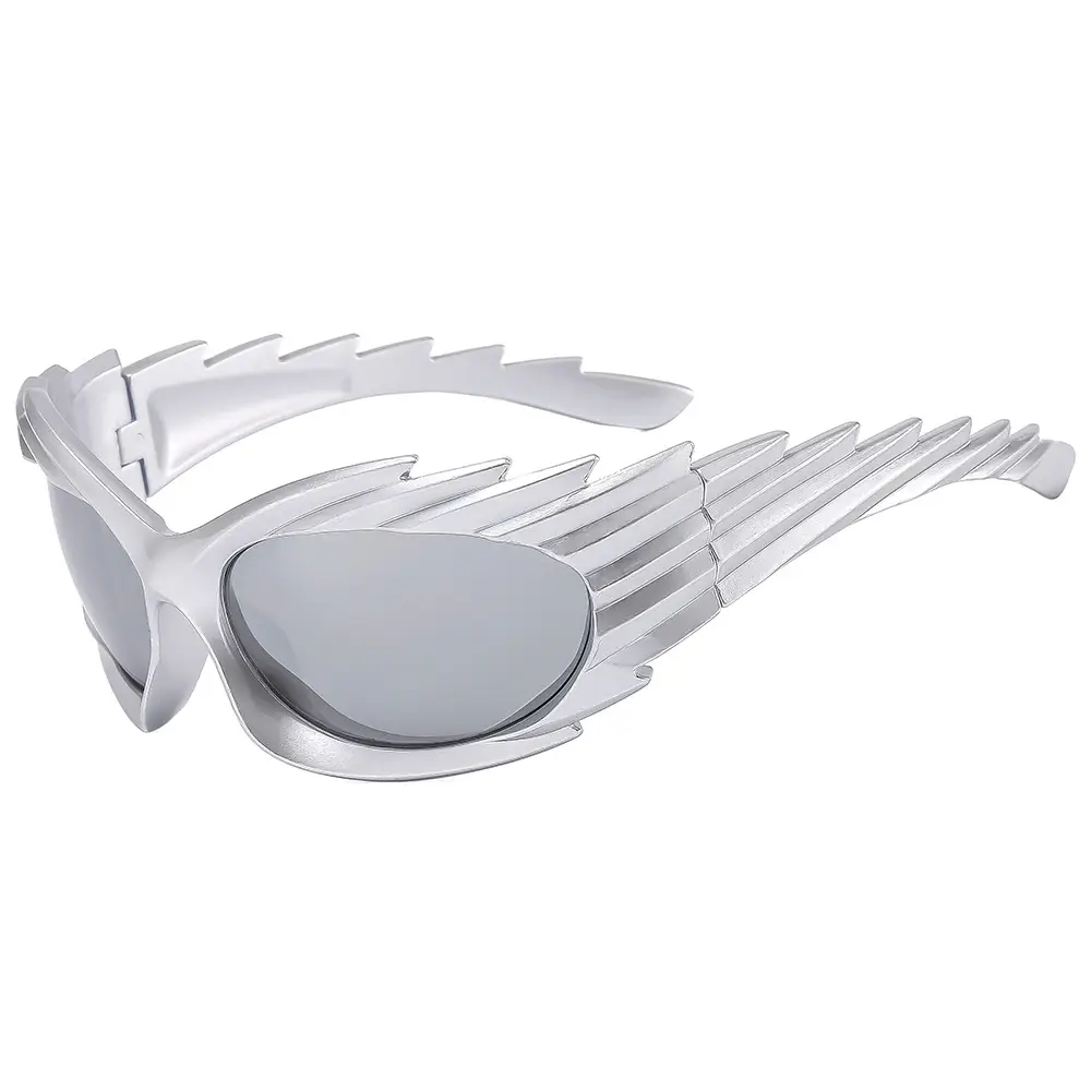 Cross-border Barbed Hedgehog Sunglasses Y2k European and American Personalized Wings Riding Sunglasses Ins Trendy Sunshade Glasses for Men and Women