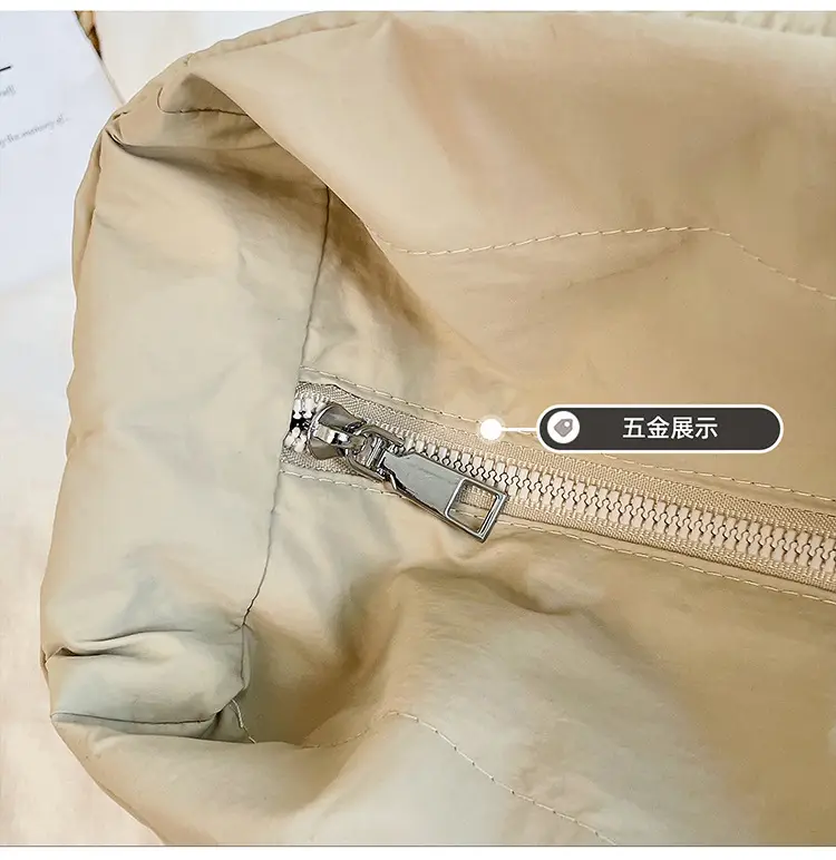Women Cotton Puffer Shoulder Bag Cream 2024 — feature 5