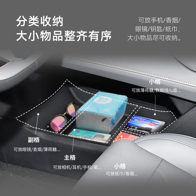 Dark Blue S05 Central Storage Box for Cars - Image 5