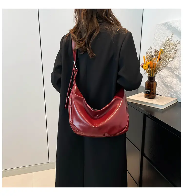 Maroon Textured Shoulder Bag for Women 2024 — feature 12