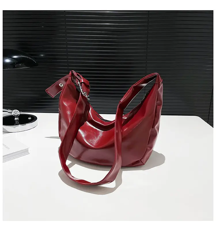 Maroon Textured Shoulder Bag for Women 2024 — feature 24