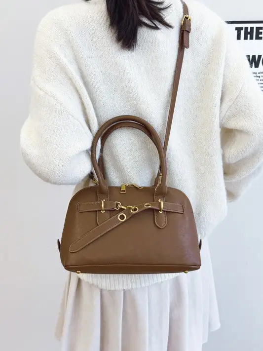 Retro Shell Bag Women Brown Large Capacity 2024 - Image 6