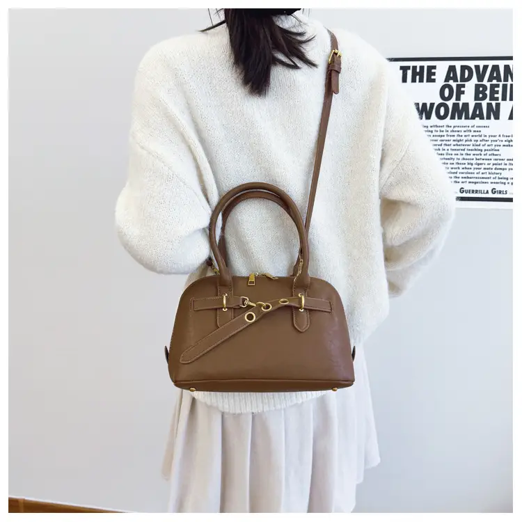 Retro Shell Bag Women Brown Large Capacity 2024 — feature 10
