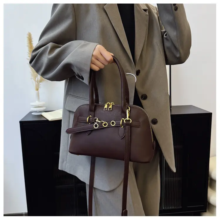 Retro Shell Bag Women Brown Large Capacity 2024 — feature 12