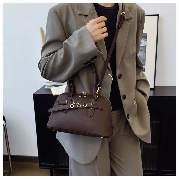 Retro Shell Bag Women Brown Large Capacity 2024 — feature 14