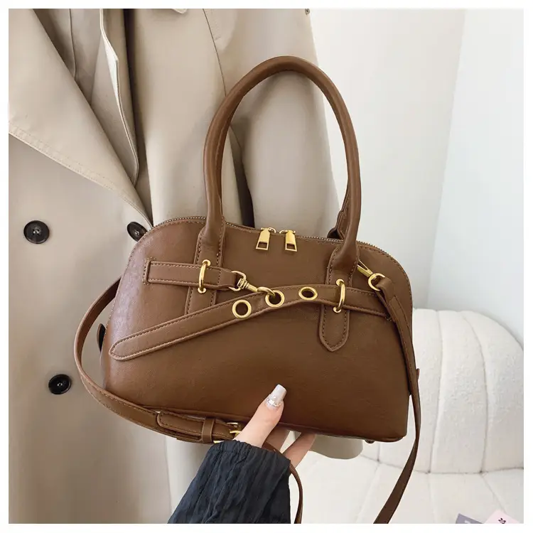 Retro Shell Bag Women Brown Large Capacity 2024 — feature 20