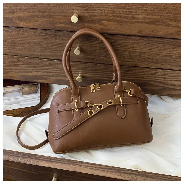 Retro Shell Bag Women Brown Large Capacity 2024 — feature 21