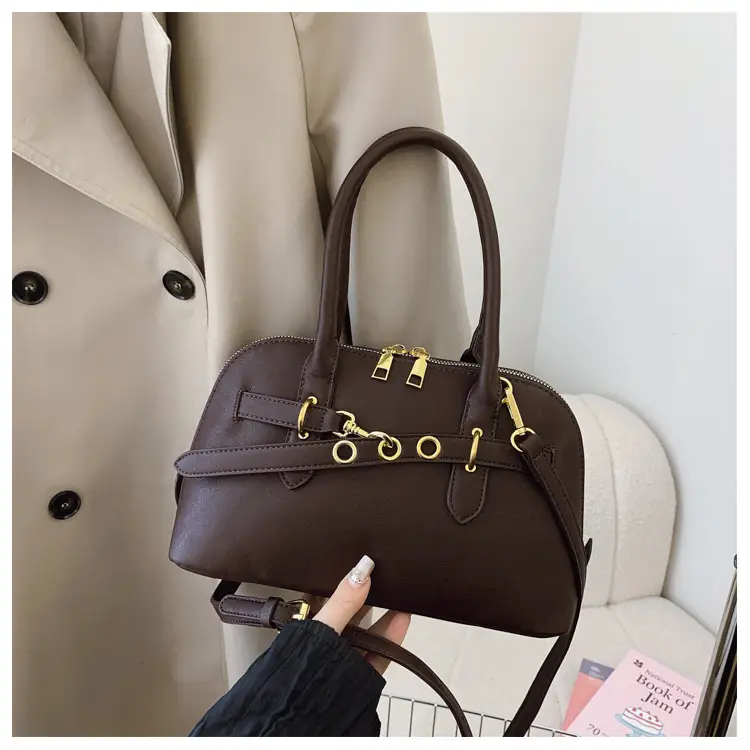 Retro Shell Bag Women Brown Large Capacity 2024 — feature 23
