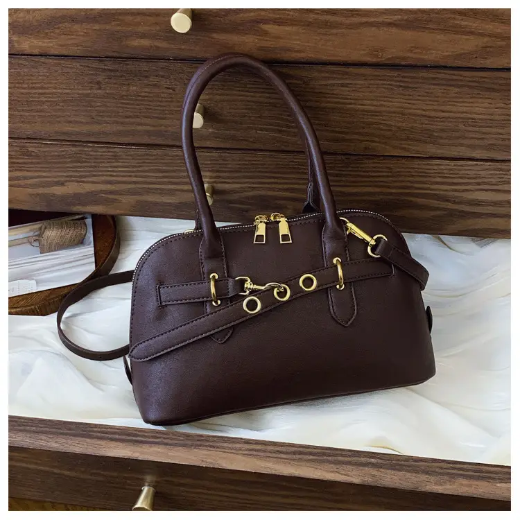Retro Shell Bag Women Brown Large Capacity 2024 — feature 24