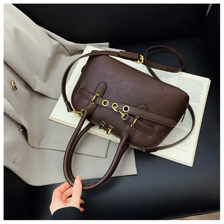 Retro Shell Bag Women Brown Large Capacity 2024 — feature 25