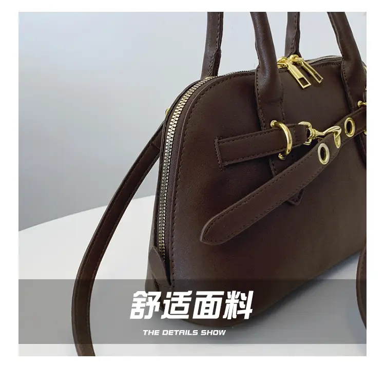 Retro Shell Bag Women Brown Large Capacity 2024 — feature 4