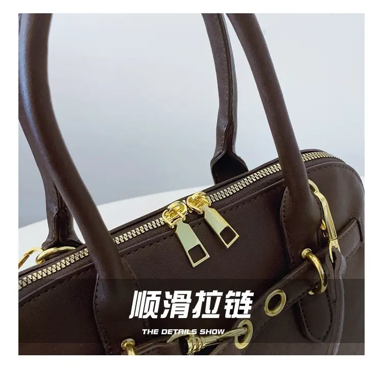 Retro Shell Bag Women Brown Large Capacity 2024 — feature 5