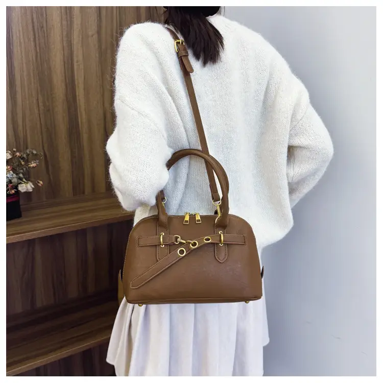 Retro Shell Bag Women Brown Large Capacity 2024 — feature 9