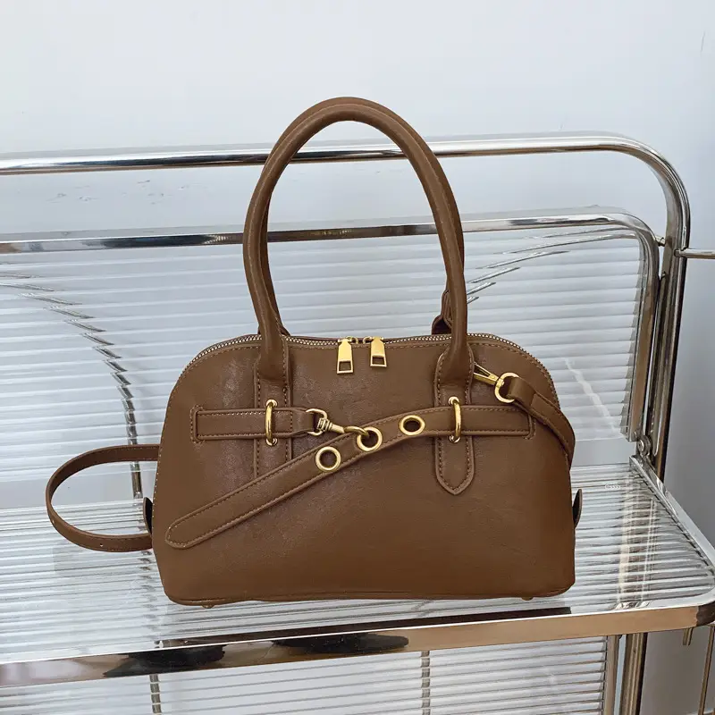 Retro Shell Bag Women Brown Large Capacity 2024 - Image 2