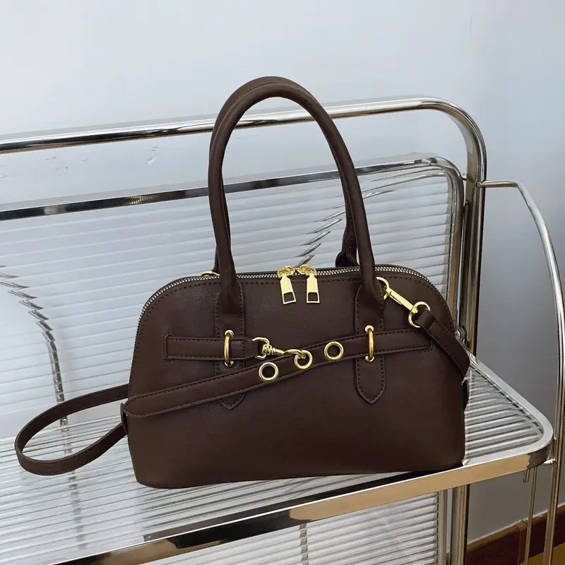 Retro Shell Bag Women Brown Large Capacity 2024 - Image 3