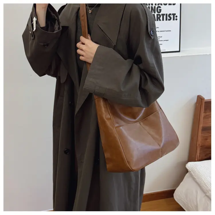 Vintage Brown Leather Crossbody Bag for Women — feature 21