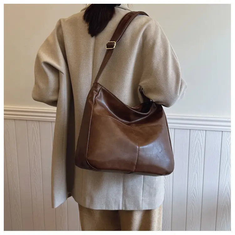 Vintage Brown Leather Crossbody Bag for Women — feature 27