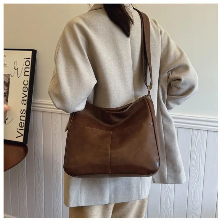 Vintage Brown Leather Crossbody Bag for Women — feature 28
