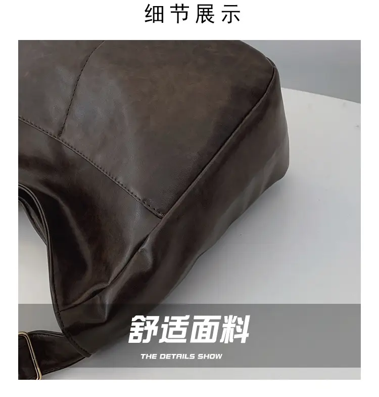Vintage Brown Leather Crossbody Bag for Women — feature 3