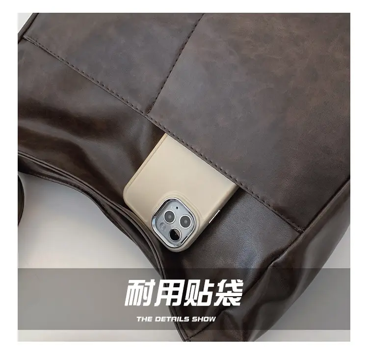 Vintage Brown Leather Crossbody Bag for Women — feature 5