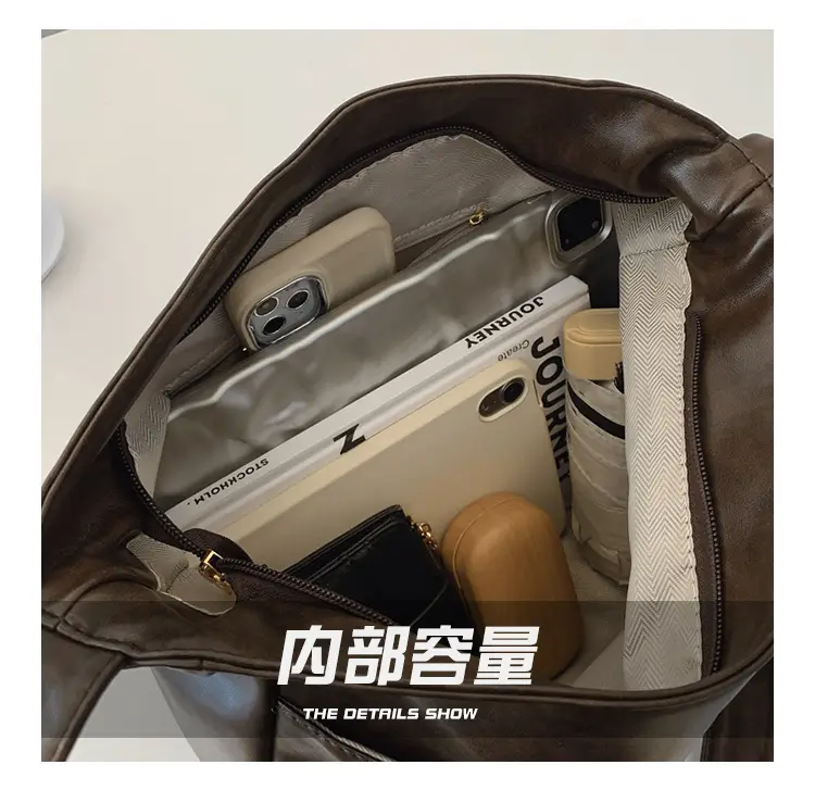 Vintage Brown Leather Crossbody Bag for Women — feature 7