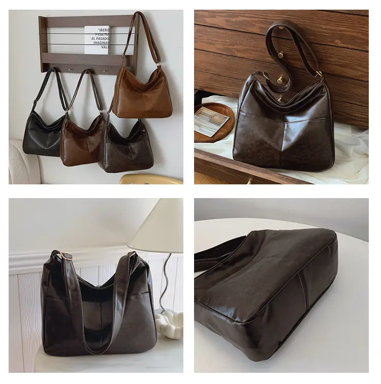 Vintage Brown Leather Crossbody Bag for Women — feature 8