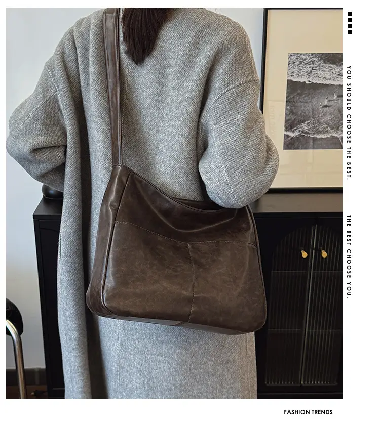 Vintage Brown Leather Crossbody Bag for Women — feature 9