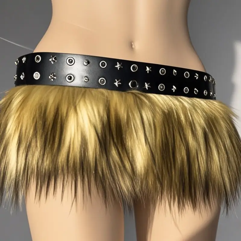 Rabbit Fur Belt for Women Europe America Cross Border - Image 21