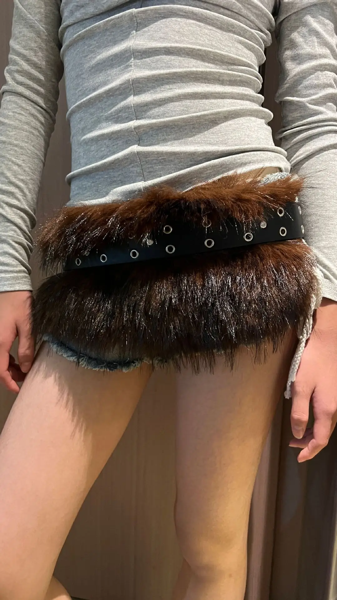 Rabbit Fur Belt for Women Europe America Cross Border - Image 5