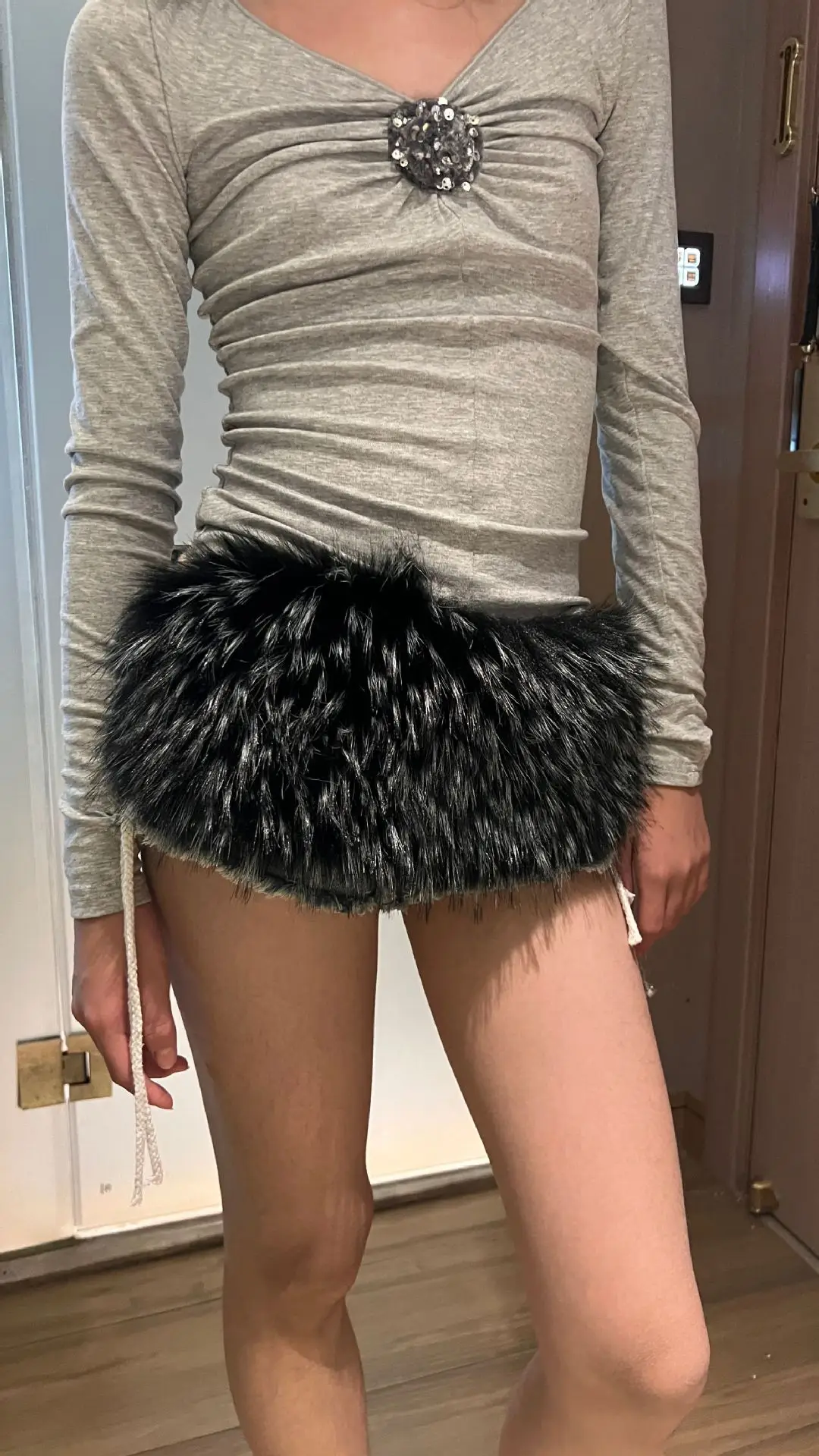 Rabbit Fur Belt for Women Europe America Cross Border - Image 8