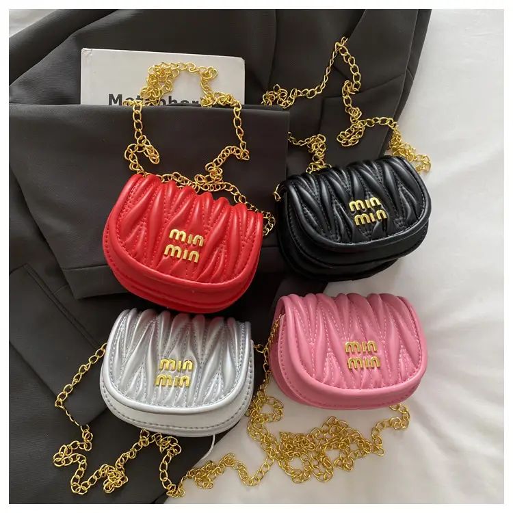 Kids Korean Style Mini Crossbody Bag Red Chain — feature 30