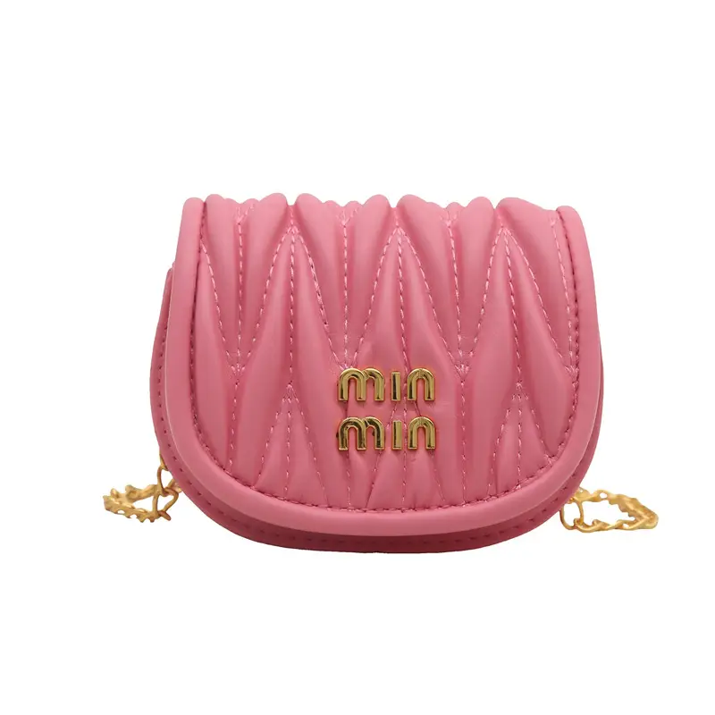 Kids Korean Style Mini Crossbody Bag Red Chain - Image 2