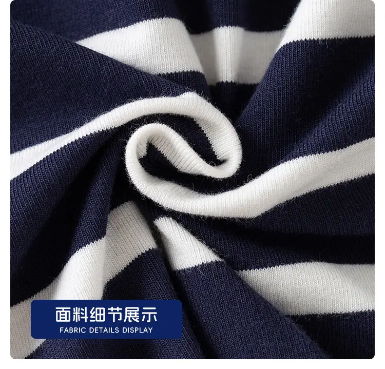 Summer Boys Striped Polo Shirt Blue White Kids Casual Top — feature 15
